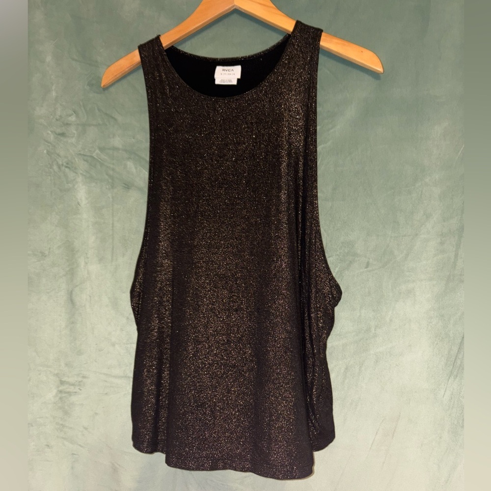 Women’s RVCA Black & Gold Tank 🌵Small